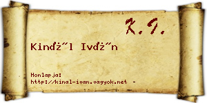 Kinál Iván névjegykártya
